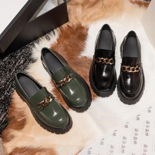 柒步森林厚底復古春秋季樂福鞋