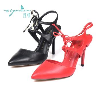 tigrisso尖頭低跟高雅亮片女鞋