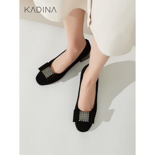 卡迪娜KS231551套腳粗跟滿邦女鞋