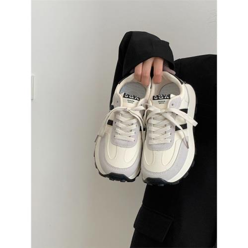 兔兔宋韓國女高中生復古老爹鞋女2024百搭增高厚底運動休閑阿甘鞋