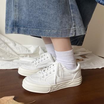 厚底春季增高日系帆布鞋