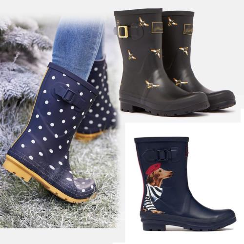 補貨到 大pai~英單 女士黑色蜜蜂 花朵中筒雨靴雨鞋水鞋橡膠多款