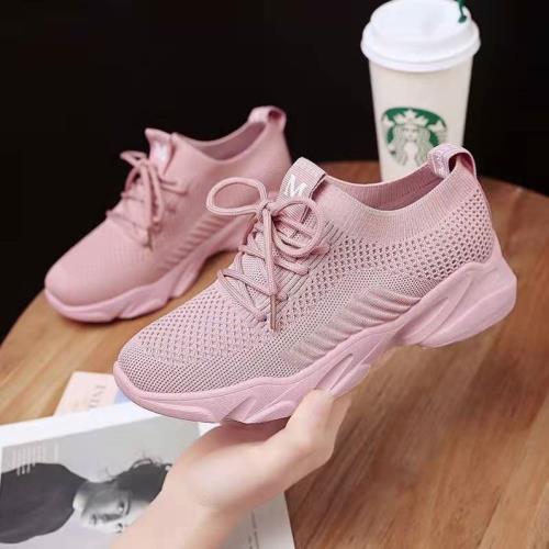 運動鞋女輕便軟底減震健身房跑步鞋透氣網面休閑女鞋2025夏季新款