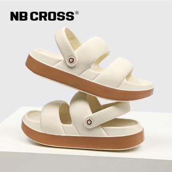 NB CROSS旗艦店新款女士洞洞鞋涼鞋透氣踩屎感外穿拖鞋雲朵沙灘鞋