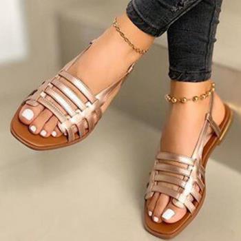 平底涼鞋女大碼big size 40-43 women flat Sandals roman shoes