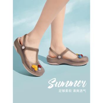 VEBLEN女款外穿果凍軟底洞洞鞋