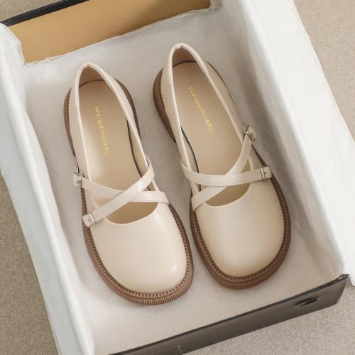 厚底樂福鞋女2026新款復古圓頭瑪麗珍鞋法式可愛學院風單鞋女軟底