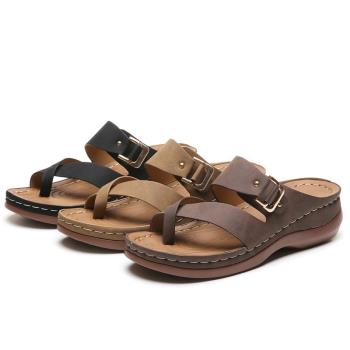 35-43平底坡跟拖鞋套趾拖鞋women flat sandals beach slippers