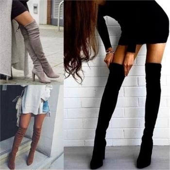 Women big size 41 42 43 long boots 高跟女靴過膝靴 彈力長靴女