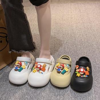 EVA卡通厚底踩屎感防滑洞洞鞋