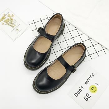 日系娃娃鞋女春季新款復古圓頭學院風搭扣小皮鞋lolita軟妹單鞋