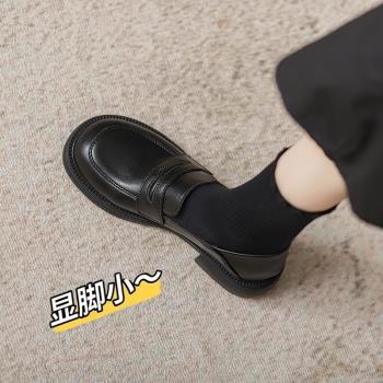 厚底2023年春季復古日系樂福鞋