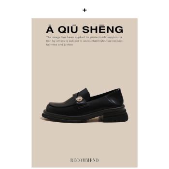 一腳蹬春季復古韓版顯瘦小皮鞋