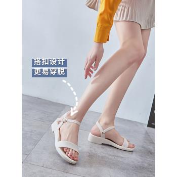 仙女坡跟防滑軟底水晶塑膠涼鞋