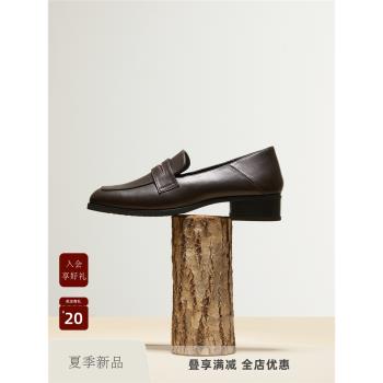 偶得全粒面復可踩跟單鞋古小方