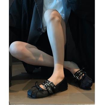 圓頭法式復古皮帶扣百搭瑪麗珍鞋