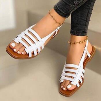 涼鞋 summer flat round Head casual sandals women fashio