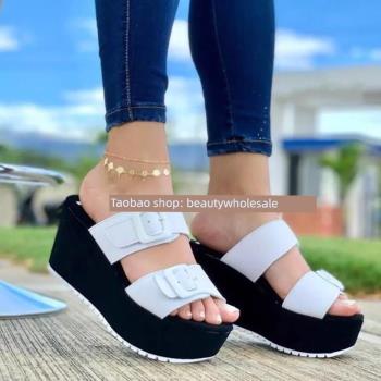 womens plus size wedge sandals 坡跟女式涼鞋