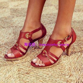 womens plus size high heel sandals 大碼女鞋高跟女涼鞋