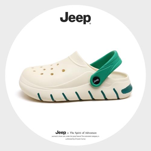 JEEP/吉普涼拖鞋女外穿踩屎感防滑海邊拖鞋女款軟底情侶沙灘涼鞋