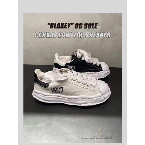 鼎級三原康裕溶解鞋貝殼頭帆布鞋板鞋新款小白男小眾夏季透氣MMY