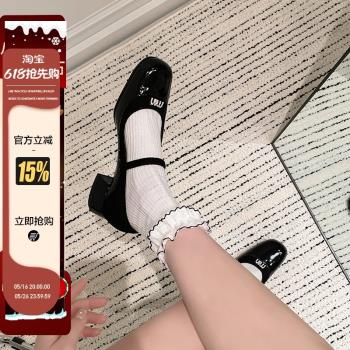 復古瑪麗珍女鞋小香風鞋子粗跟中跟鞋2024年新款法式淺口晚晚單鞋