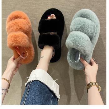 2021 women Leopard leisure sandals ladies flat shoes毛毛涼鞋