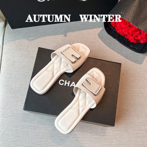 虧本清倉~平底拖鞋女夏外穿時尚夏季軟底鞋子法式一字拖外出涼拖