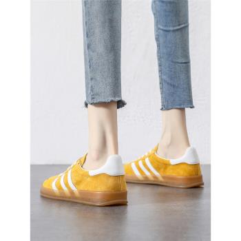 軟底舒適休閑夏季真皮透氣德訓鞋