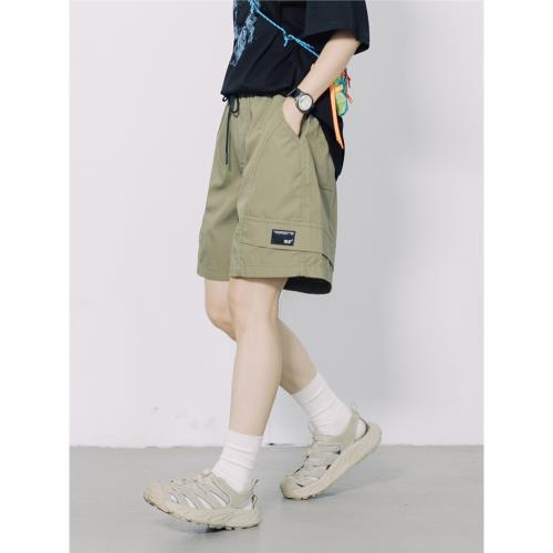 RCDB山系戶外拼接多口袋工裝五分褲男女寬松露營釣魚直筒休閑短褲