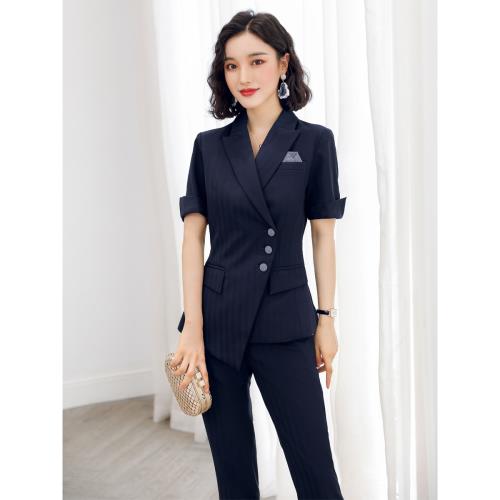 時尚職業西裝套裝女經理工作服正裝白領商務西服套裙夏季氣質工裝