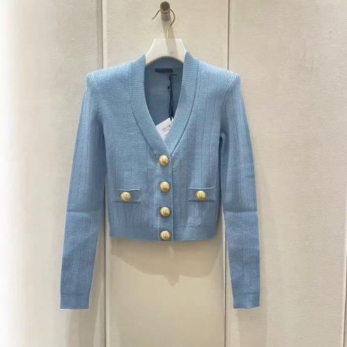 【特價150】B家 24春夏小香風氣質名媛V領長袖針織衫上衣【一】