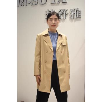 品牌女裝女裝2024春季新款專櫃新品上衣60182019職業修身風衣