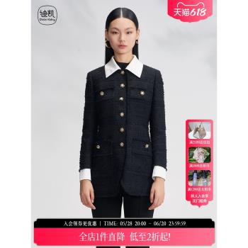 Distin Kidny/迪凱冬季新款時尚休閑個性百搭潮流舒適毛呢上衣女