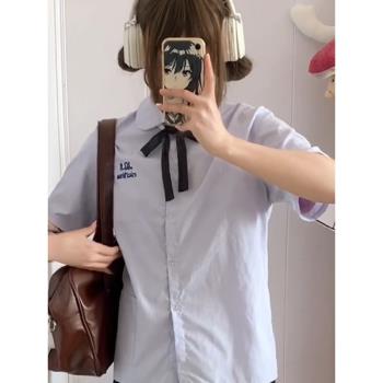 泰式泰國校服短袖襯衫女夏季jk制服學院風初高中學生畢業班服套裝