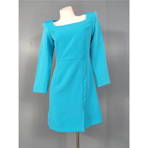 外貿單INC家通勤辦公室百搭氣質春季新款長袖上班OL個性連衣裙女