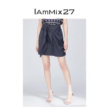 IAmMIX27復古個性立體打結半身裙