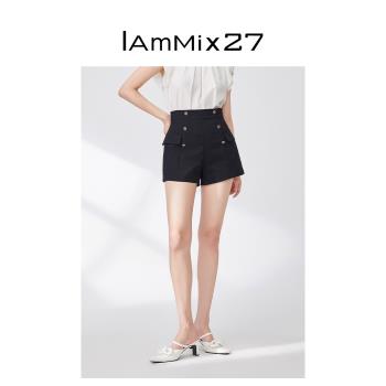 IAmMIX27夏季高腰百搭西裝短褲