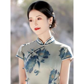 旗袍女年輕款改良老上海日常旗袍