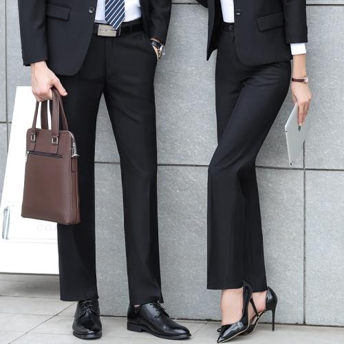 2020春夏季新款修身西褲配襯衫西裝面料直筒正裝褲抗皺工作服褲子