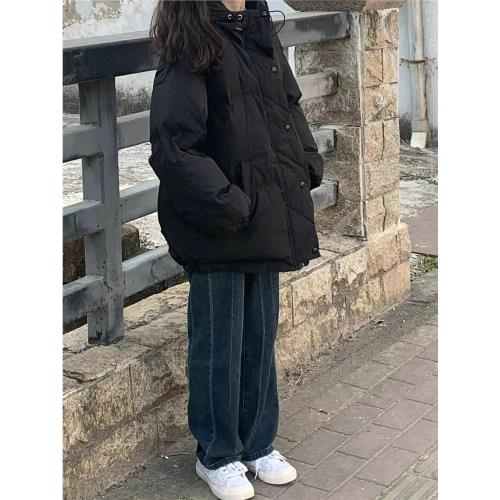 棉衣棉服女冬季2025新款韓版黑色棉襖設計感小眾面包服加厚外套潮