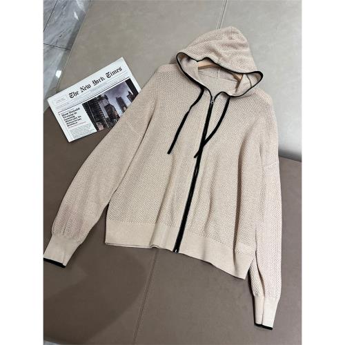 夏季連帽針織開衫防曬上衣抽繩