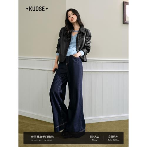 闊色黑色皮衣機車夾克短款上衣女2025秋季新款小個子chic秋冬外套