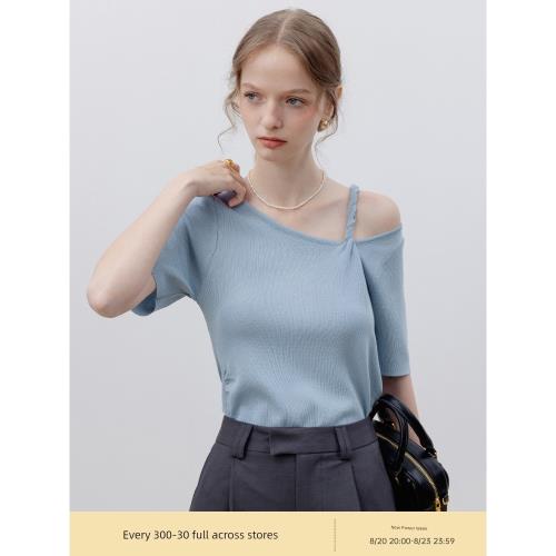 EGGKA扭結簡約百搭短袖上衣吊帶