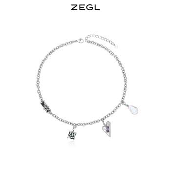 ins ZEGL幾何珍珠項鏈女設計師