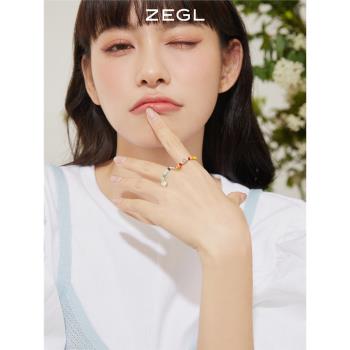 ZEGL女小眾設計夏日多巴胺串珠