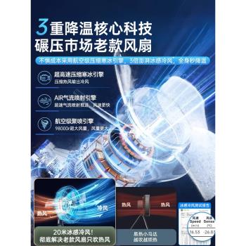 USB露營帳篷充電吊扇釣魚戶外