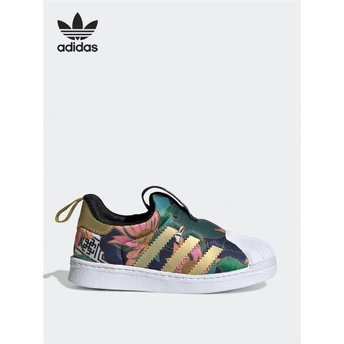 Adidas/阿迪達斯正品當季節限定三葉草嬰童貝殼頭休閑鞋FV7771