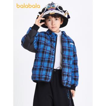 巴拉巴拉春季格紋新年兒童羽絨服