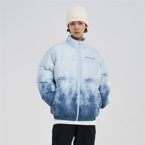 FPA 漸變基礎印花羽絨服 冬季保暖休閑街頭寬松外搭外套美式復古